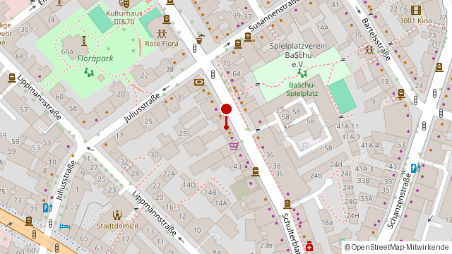 Karte: Schulterblatt 55, 20357 Hamburg